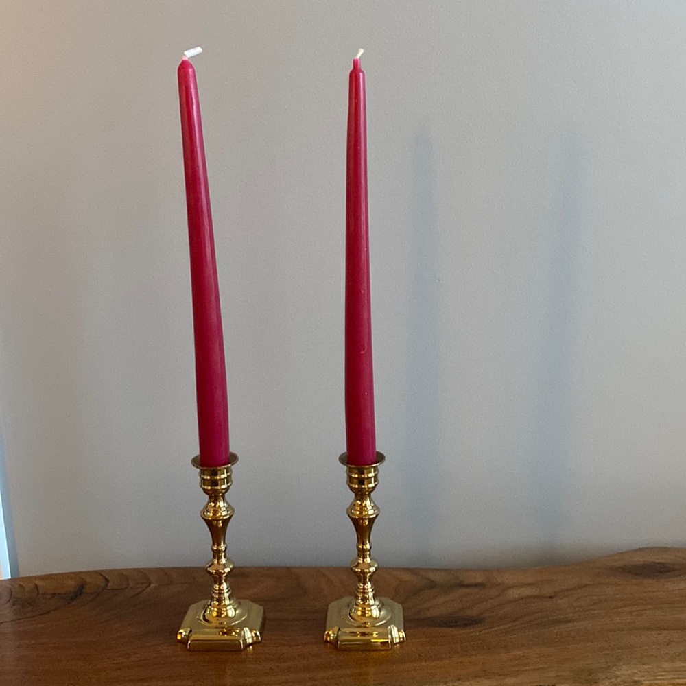 Brass candle holders